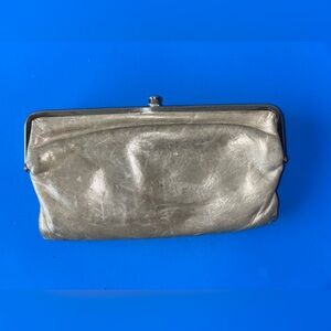 HOBO gray leather folding wallet